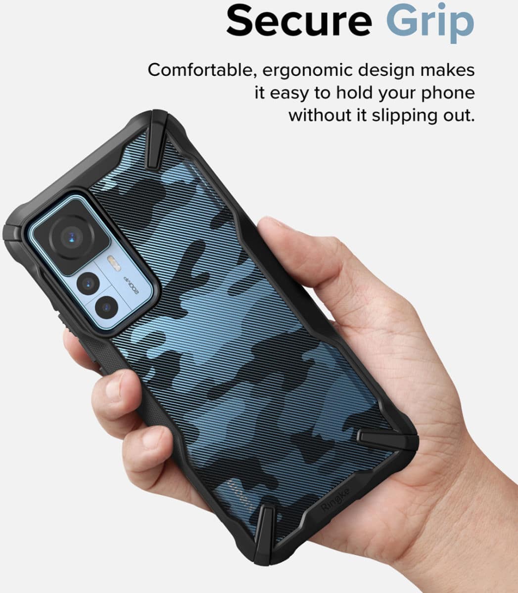 Ringke Fusion X ovitek za Xiaomi 12T/12T Pro Camo Black
