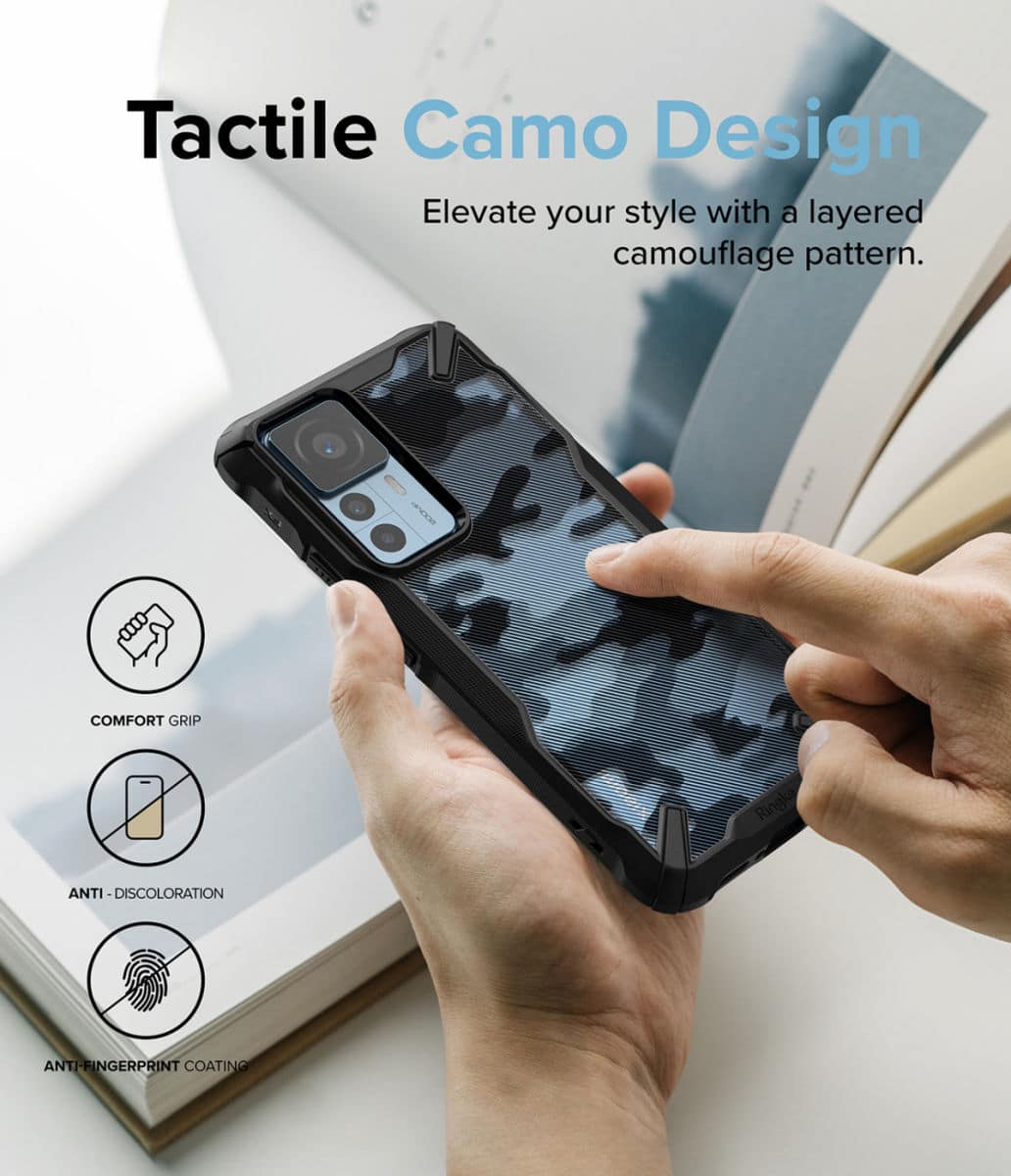 Ringke Fusion X ovitek za Xiaomi 12T/12T Pro Camo Black