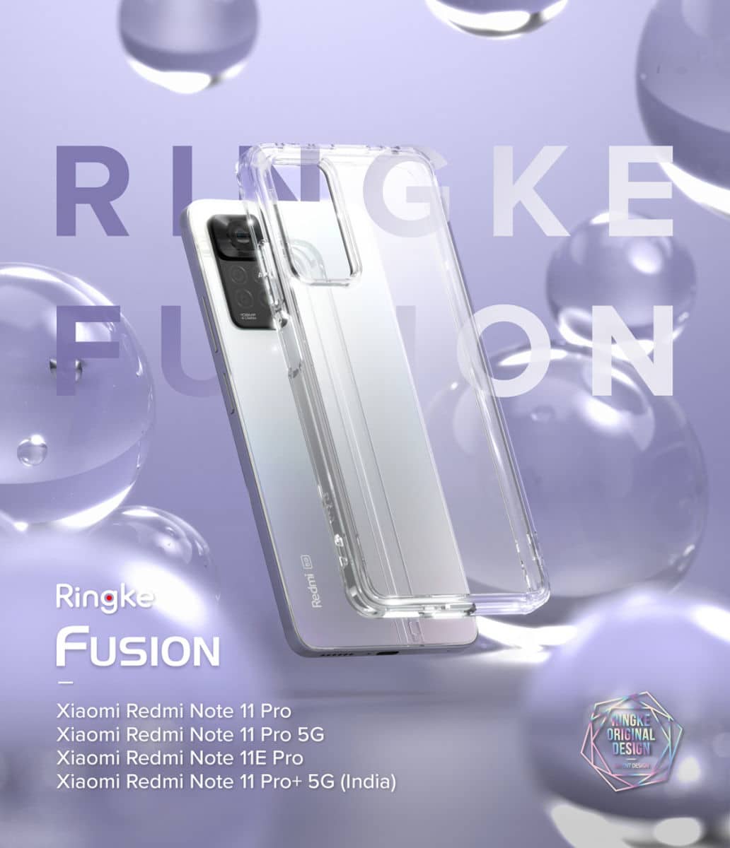 Ringke - Fusion ovitek za Xiaomi Redmi Note 11 Pro 4G / Note 11 Pro 5G / 12 PRO 4G / LTE - prozoren