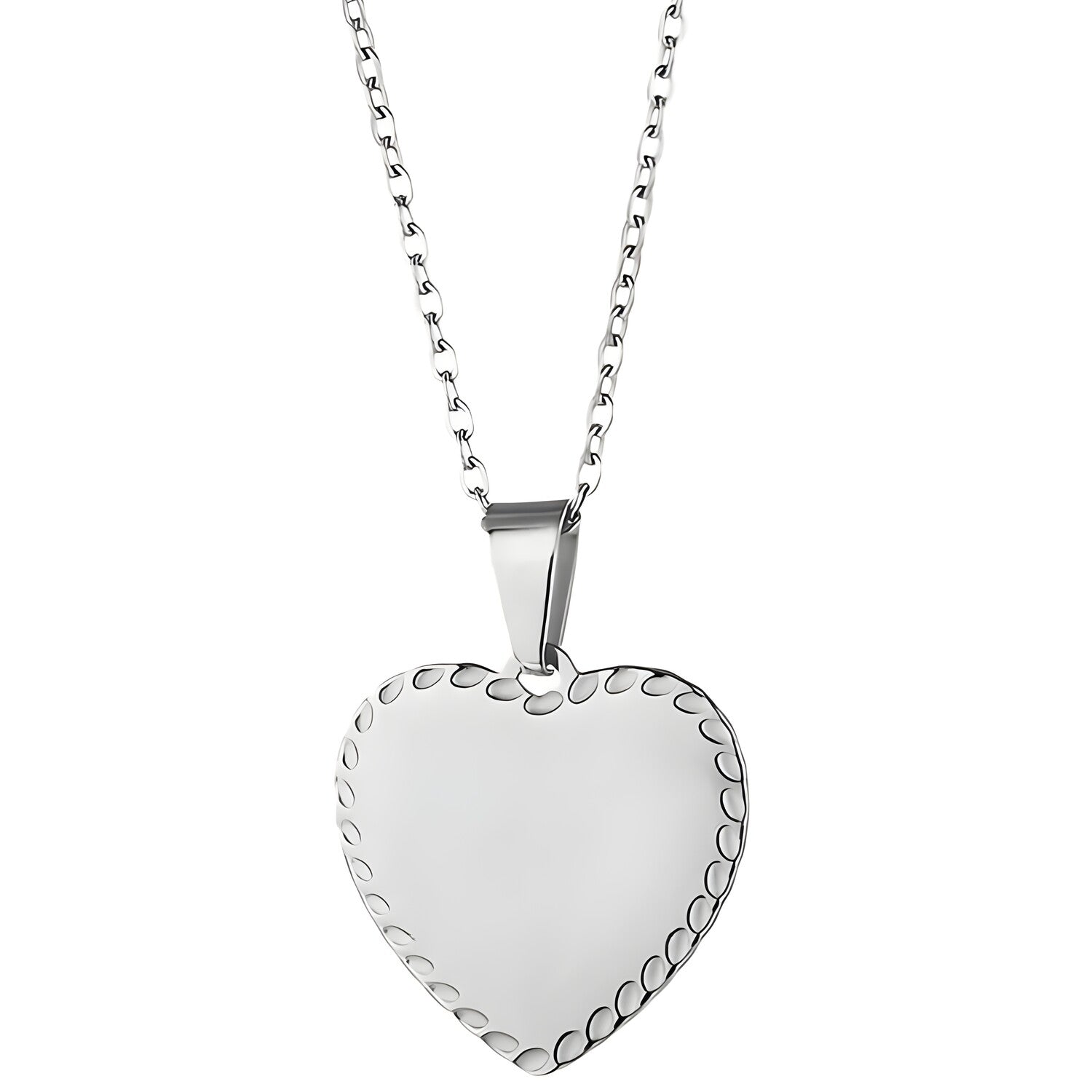 Ogrlica RU-34227 Heart - Srebrna KP34227