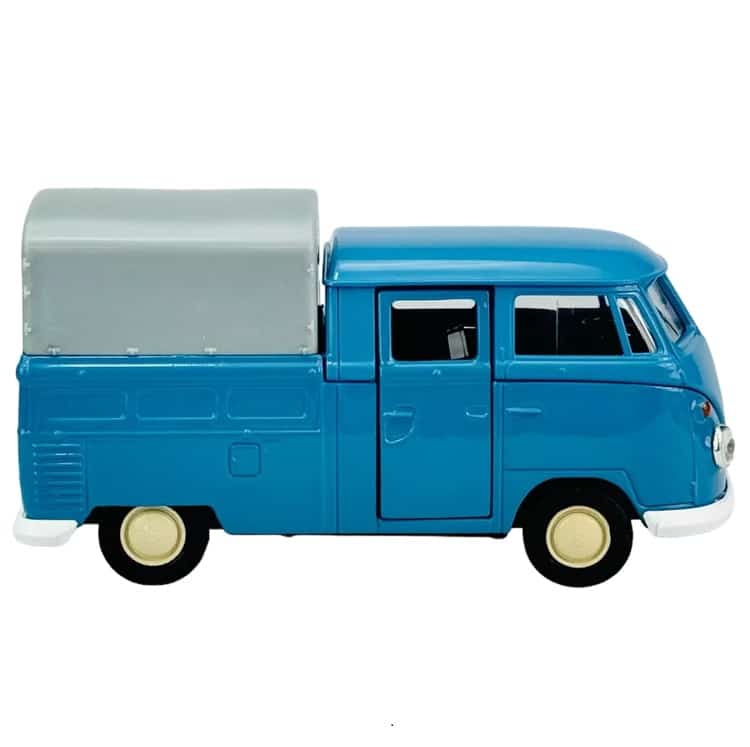 VW T1 double cabin pickup blue 1:34