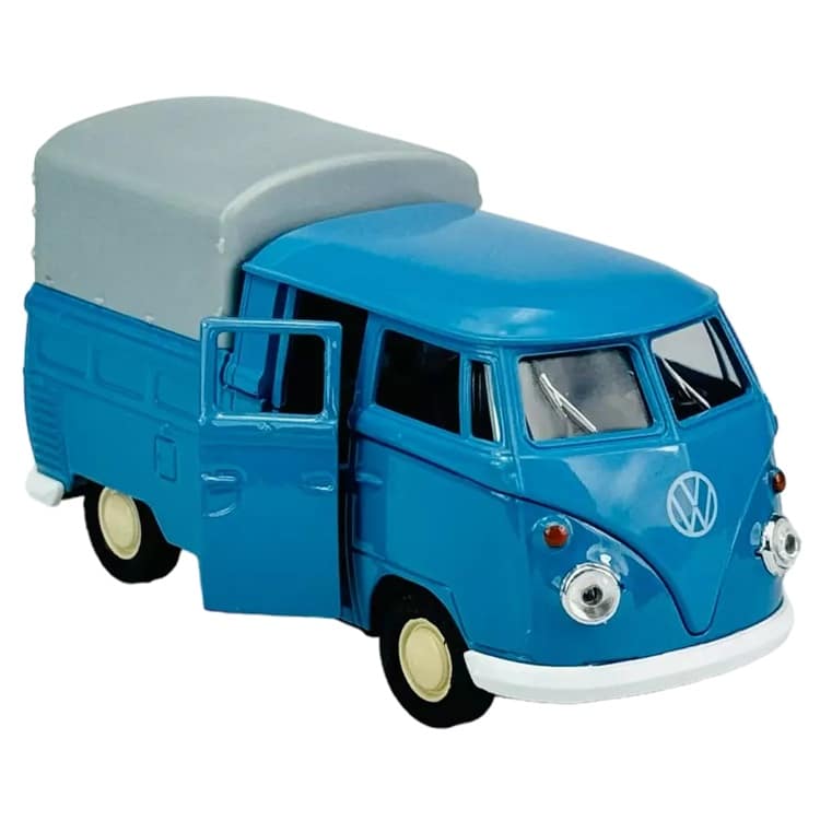 VW T1 double cabin pickup blue 1:34