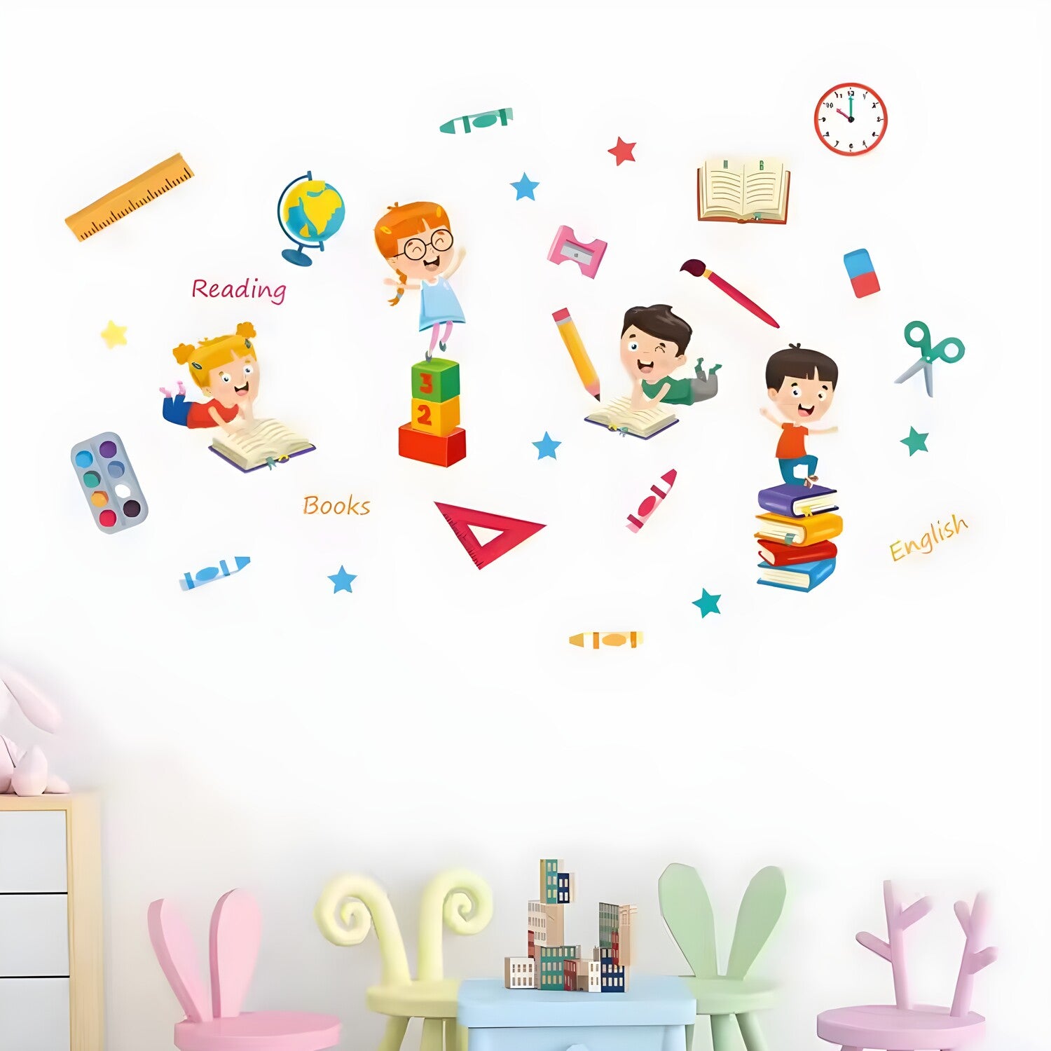 Naljepnica za zid / Tapeta School KP34633