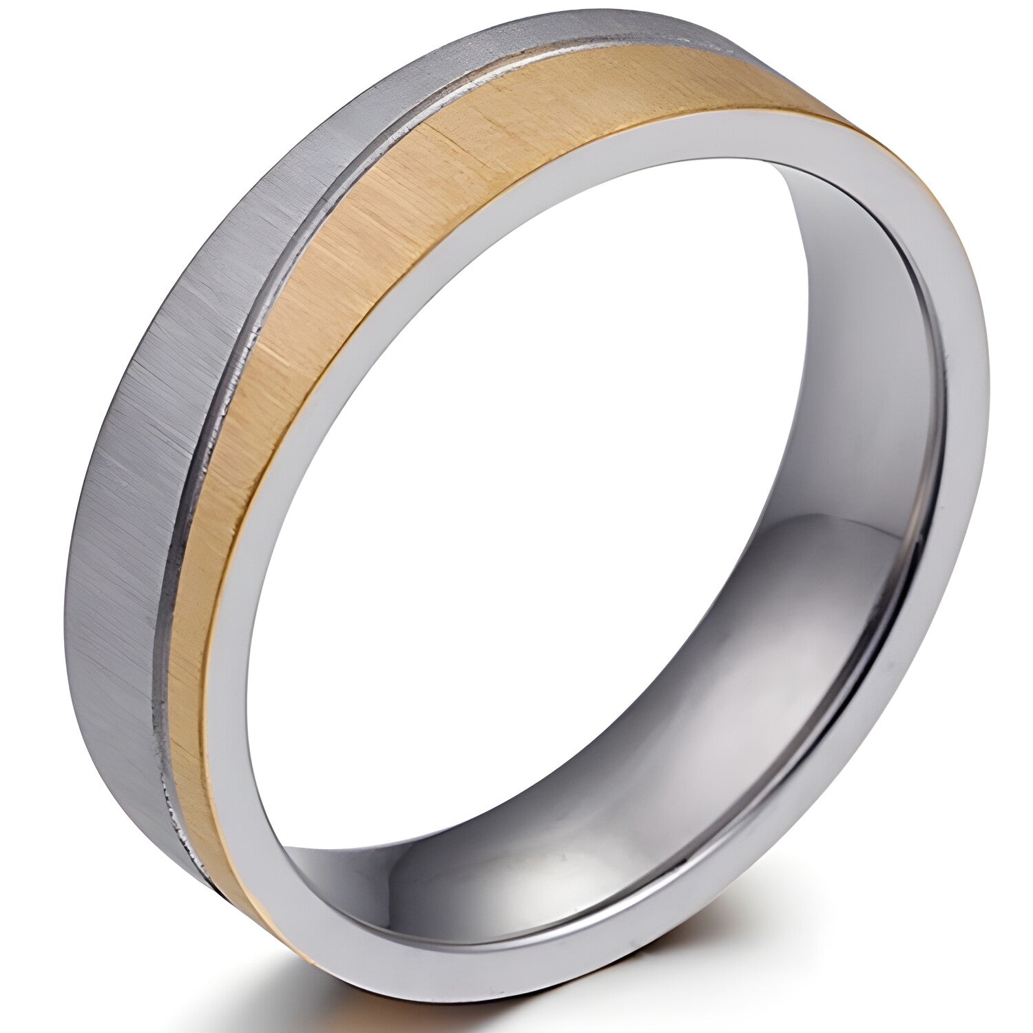 Muški Prsten SE-17603 - Srebrna / Zlatna / 62mm KP17603