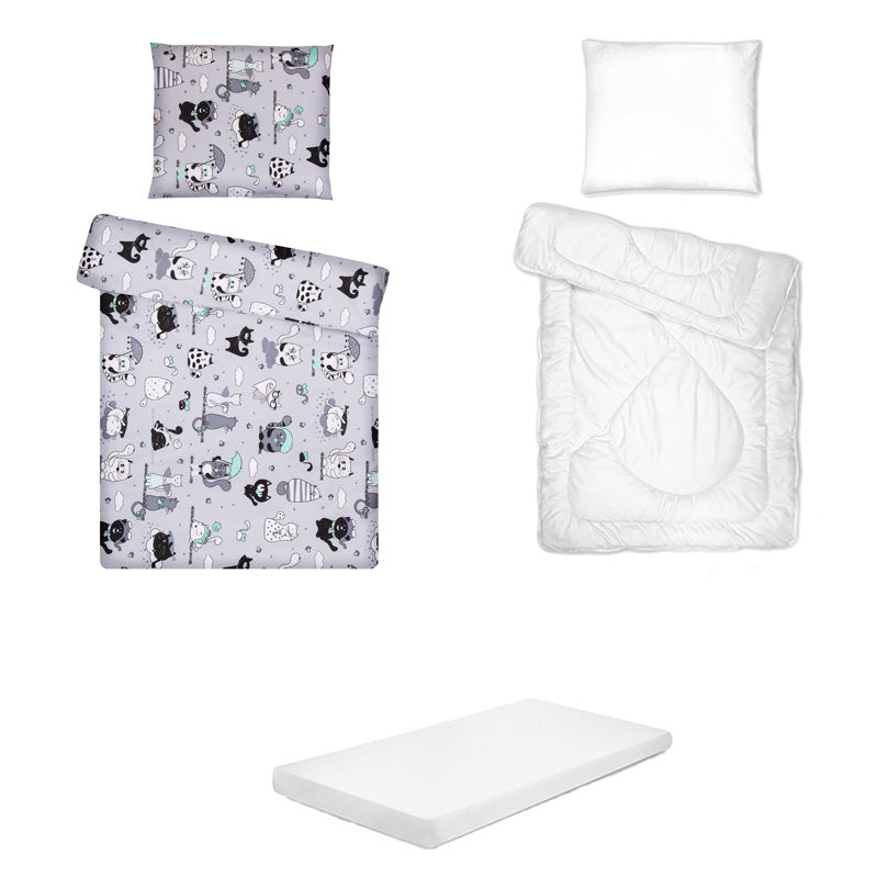 Posteljina set 5 elemenata za krevet 160x80 cm uzorak-32