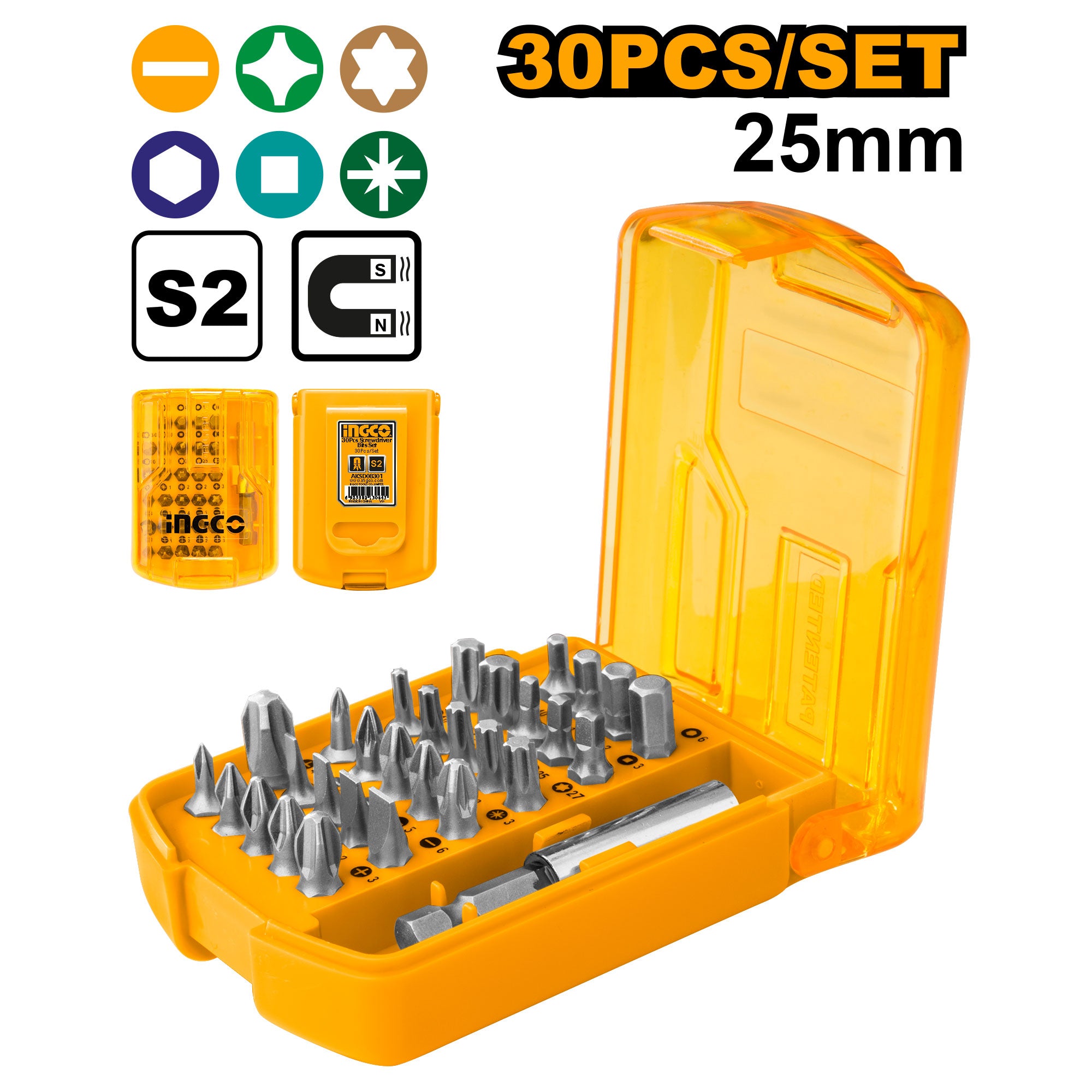 Set bitov 30kosov - AKSD08301 INGCO