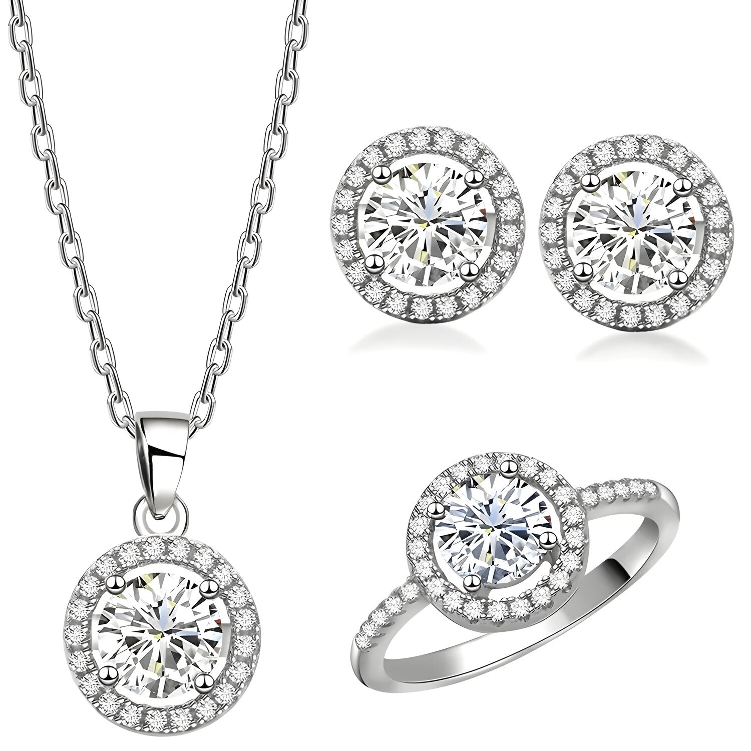 Set Elegant Circles - Srebrna KP27536
