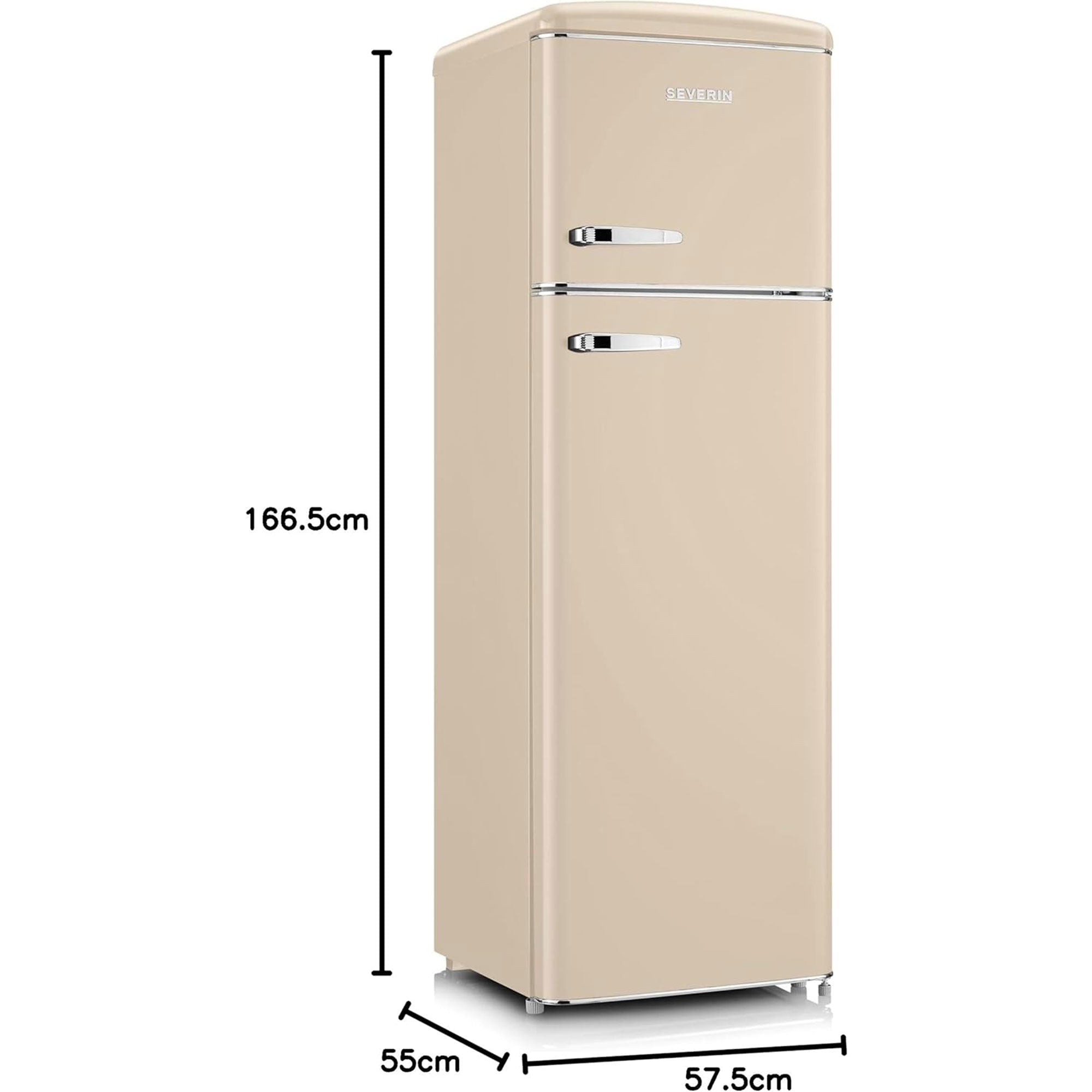 Severin Retro prostostoječi hladilnik, bež, 246 L, RKG 8985