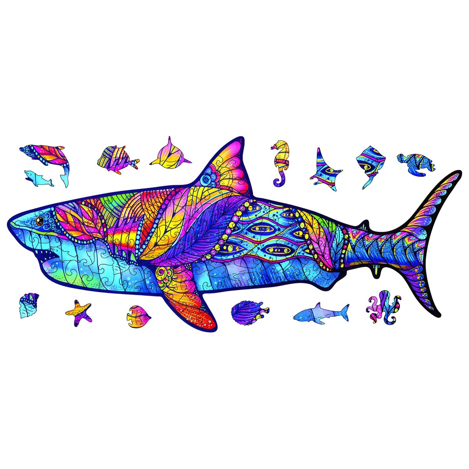 Drvene puzzle - Shark / M KP21843