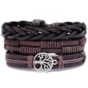 Muške narukvice Silver Tree of Life - Smeđa KP33251
