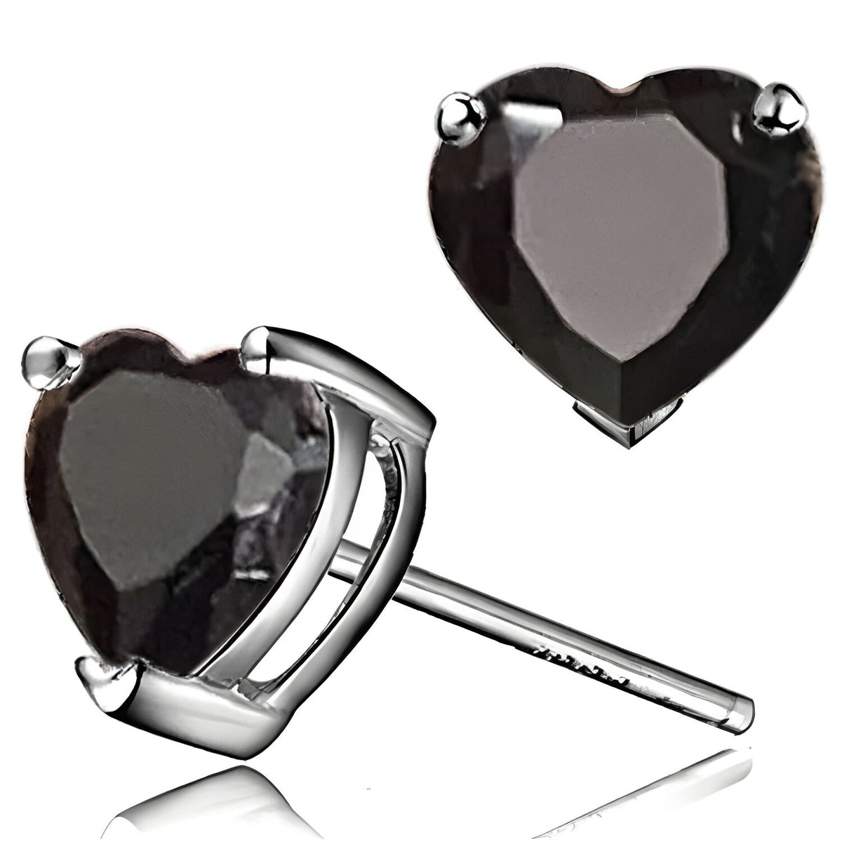 Naušnice Small Hearts - Crna
