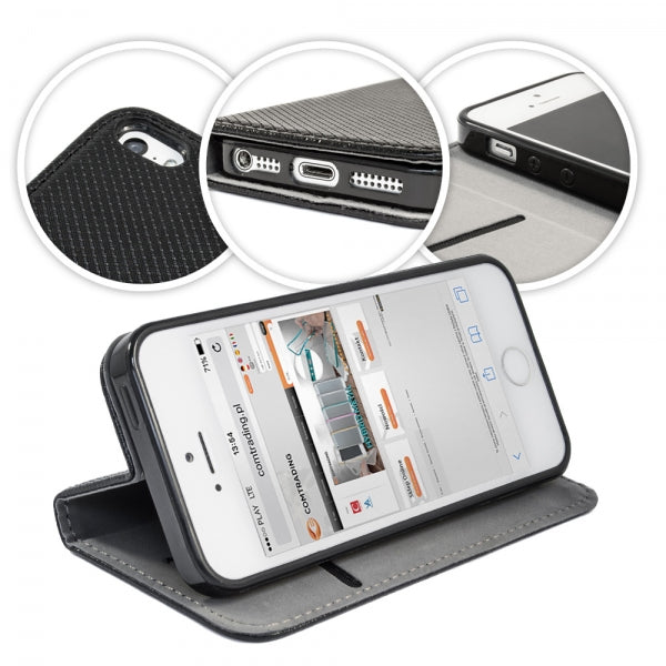 Preklopni etui Blackmoon Premium za Apple iPhone 7/8 / SE 2020 črn