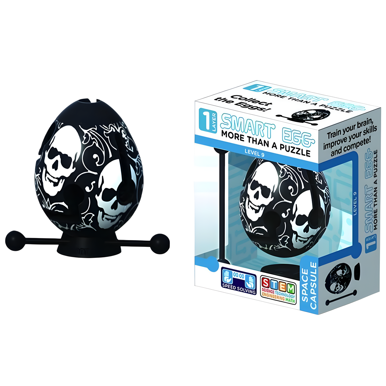 Mozgalica Smart Egg - Skull KP22093