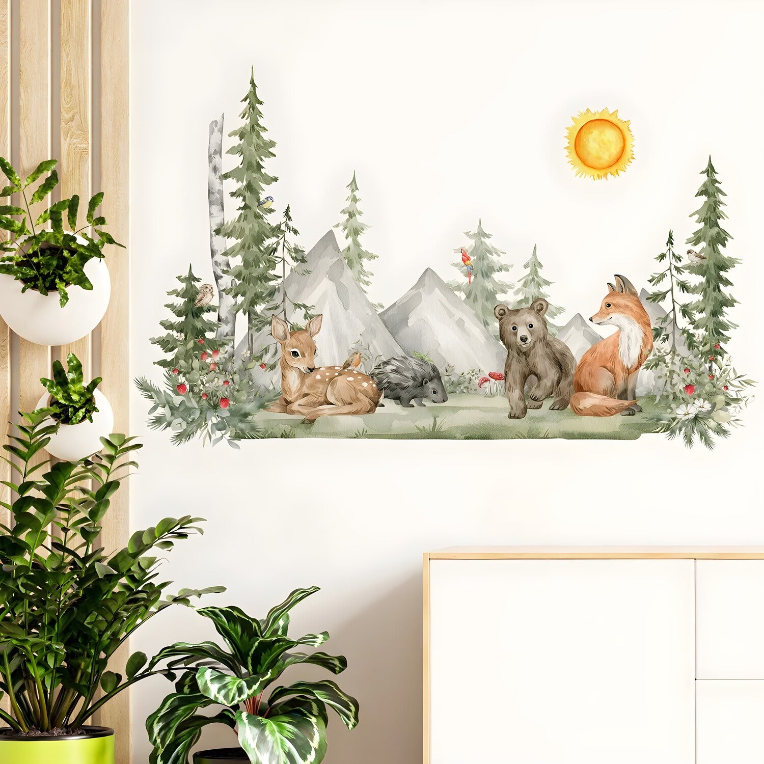 Naljepnica za zid / Tapeta Woodland KP34614