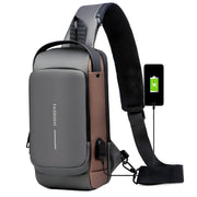 Torba preko ramena s USB punjenjem protiv krađe - Siva KP25260