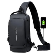 Torba preko ramena s USB punjenjem protiv krađe - Crna KP25259