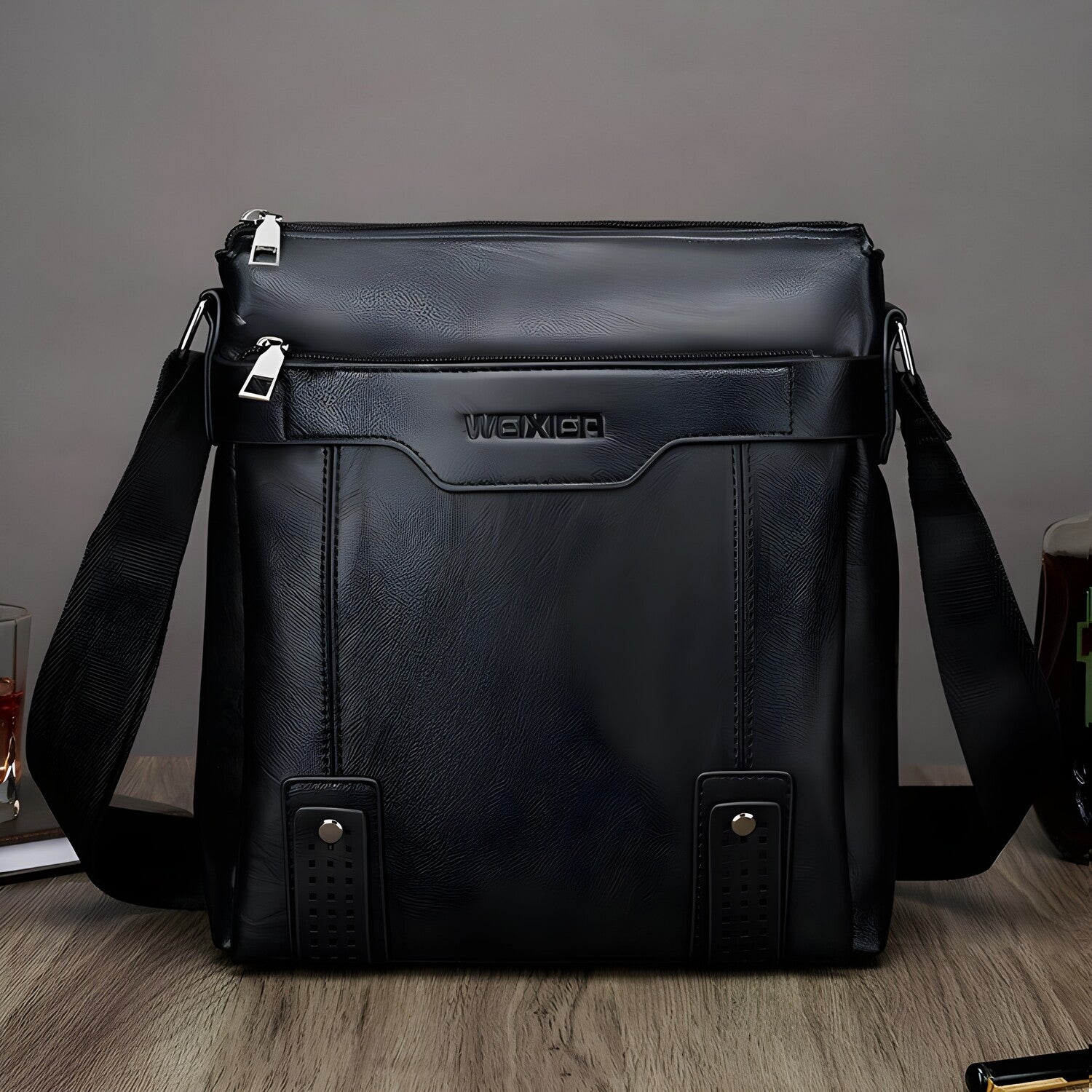 Muška Crossbody Torba WEIXIER LE - 15414 - Crna KP15414