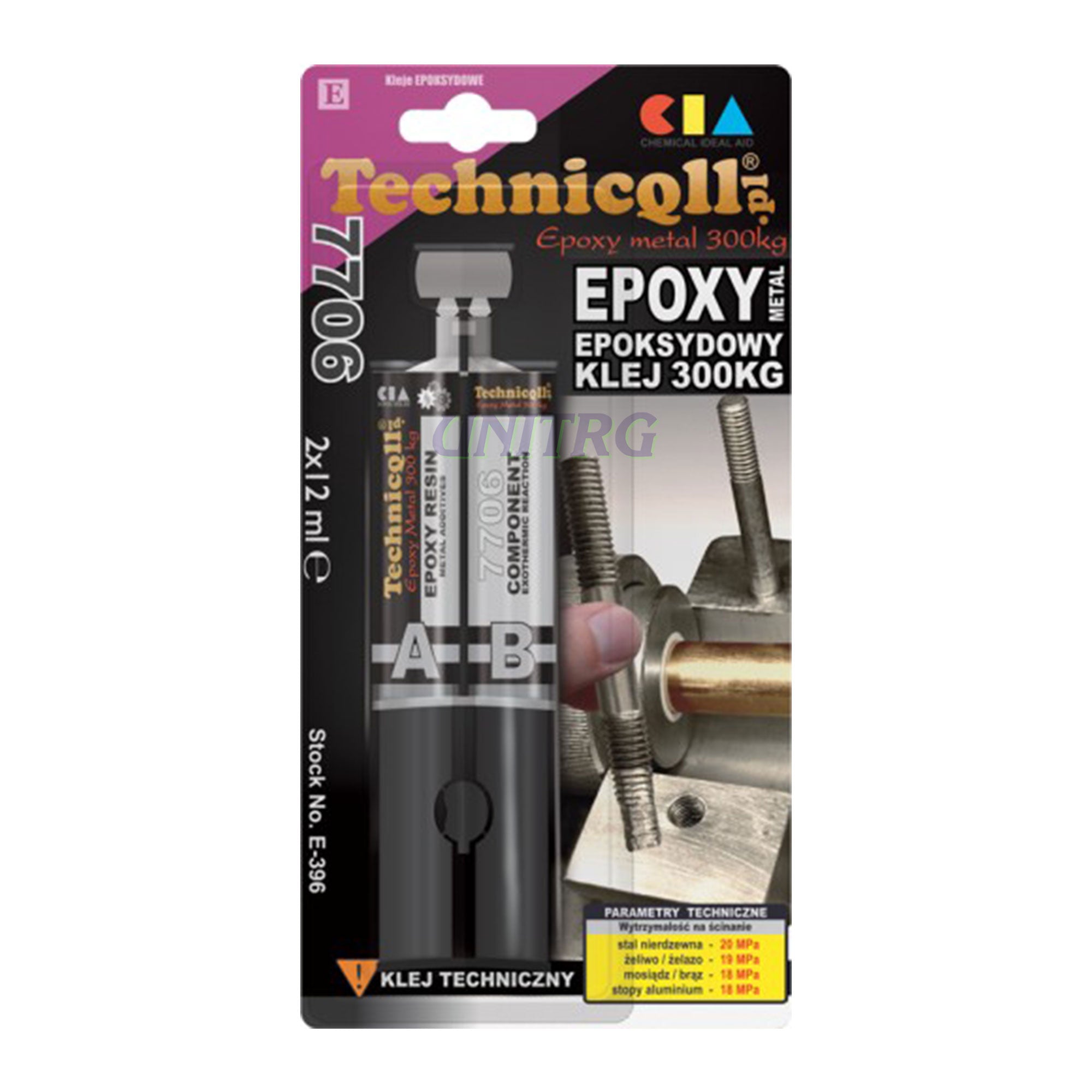 Technicqll E-396 Ljepilo Epok Metal 300kg  2x12ml