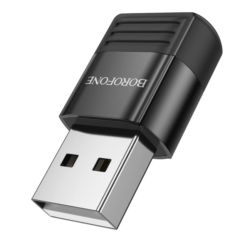 BOROFONE ADAPTER BV18 - USB V TIP C - ČRN