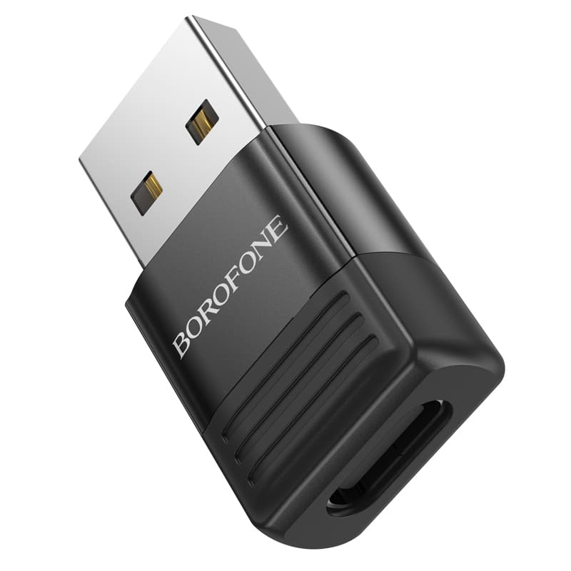 BOROFONE ADAPTER BV18 - USB V TIP C - ČRN