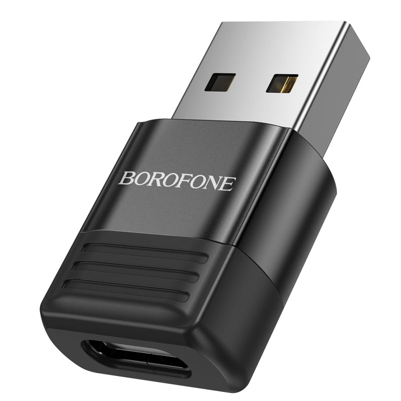 BOROFONE ADAPTER BV18 - USB V TIP C - ČRN