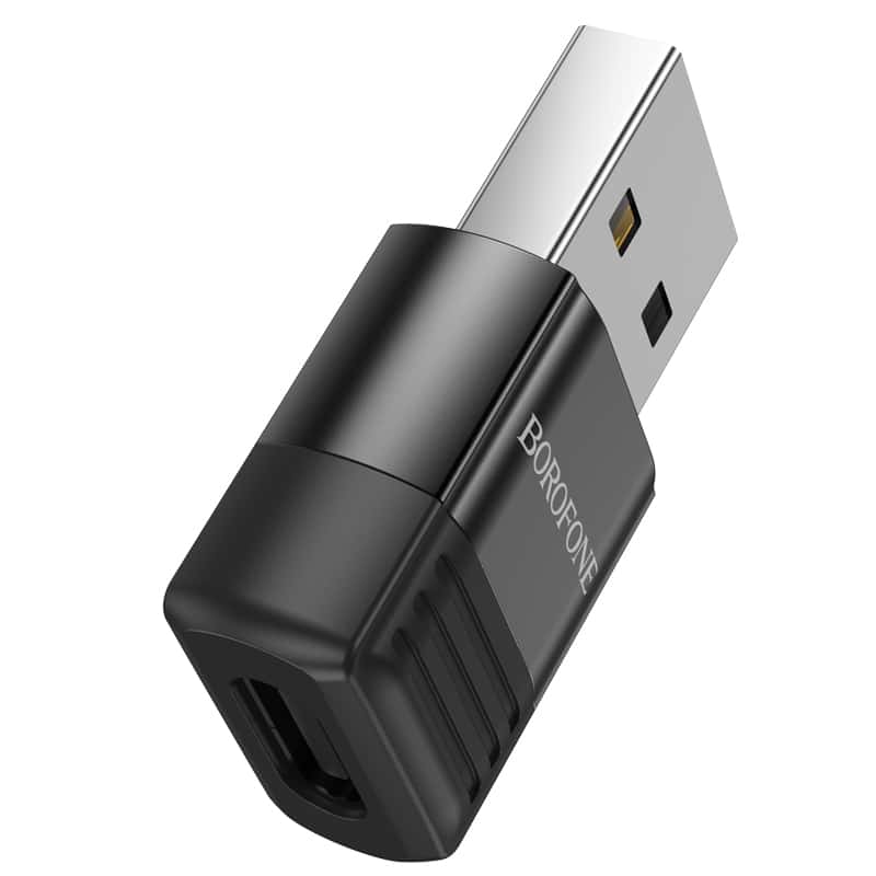 BOROFONE ADAPTER BV18 - USB V TIP C - ČRN