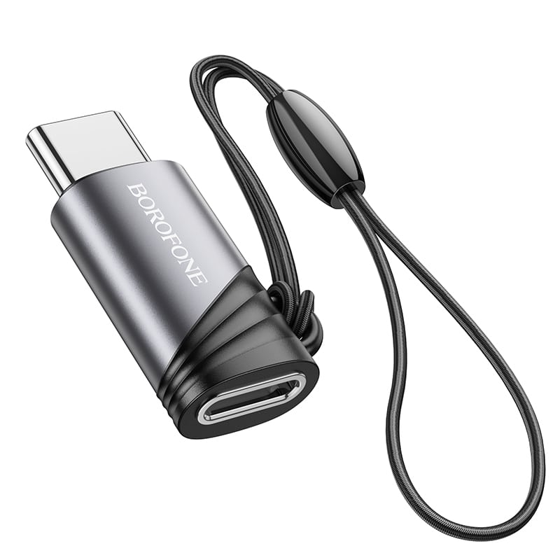 BOROFONE ADAPTER BV20 - LIGHTNING ŽENSKI NA TIP C MUŠKI - CRNI