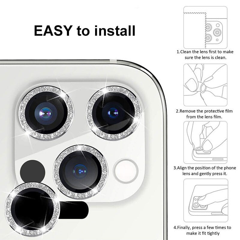 KALJENO STEKLO HARD DIAMOND ZA KAMERO (OBJEKTIV) ZA IPHONE 15/15 PLUS SILVER (LEČI 2 KOSA)
