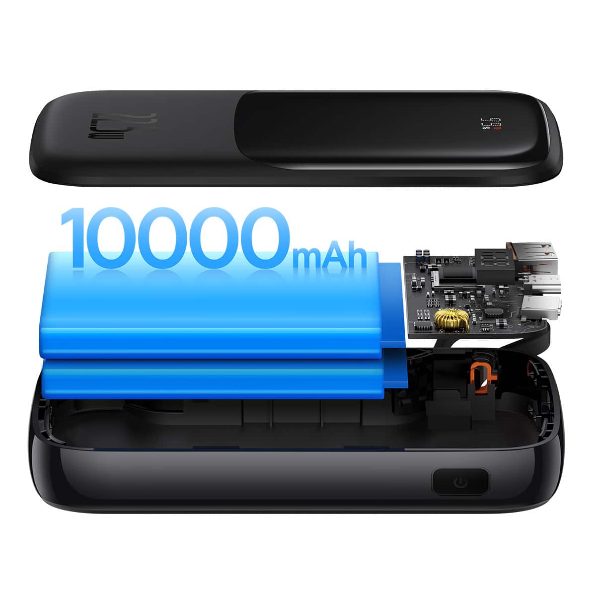 BASEUS POWER BANK 10000MAH QPOW PRO - USB + TYPE C - PD 22.5W S KABLOM TYPE C (PPQD060101) ČRNI