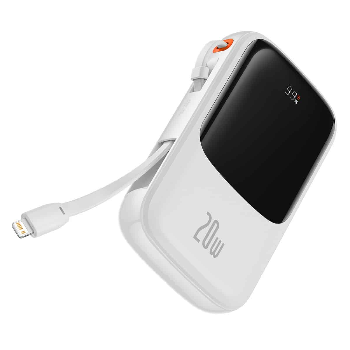 BASEUS POWER BANK 10000MAH QPOW PRO - USB + TYPE C - PD 20W S LIGHTNING KABLOM BELA