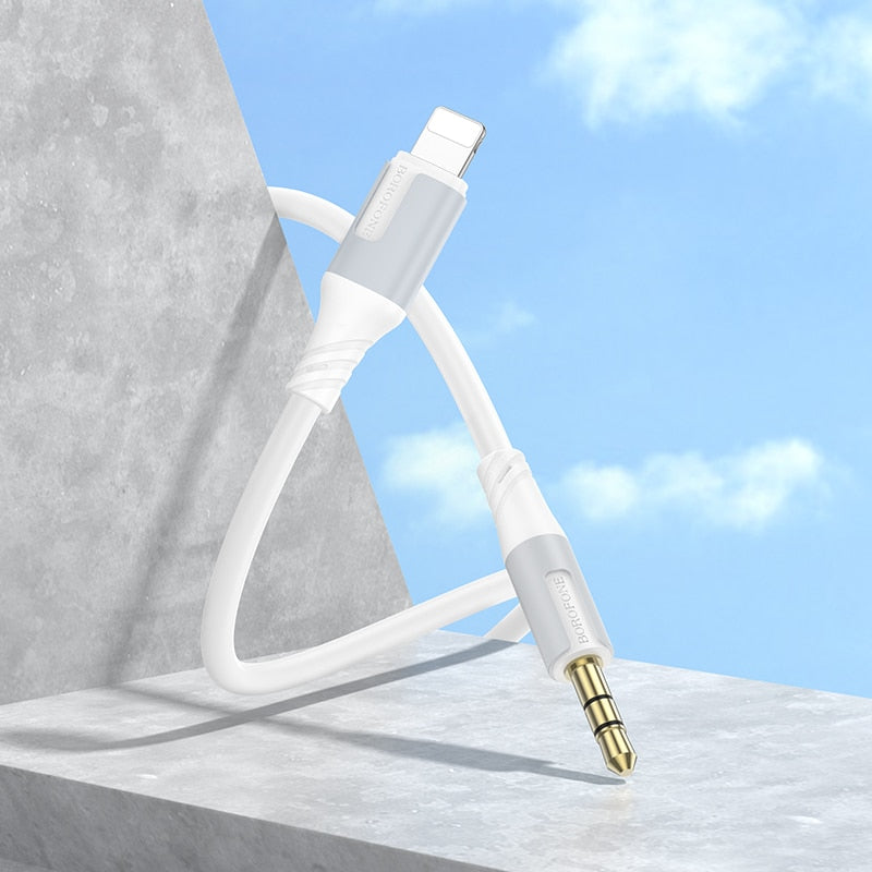 BOROFONE KABEL BL19 CREATOR – PRIKLJUČEK 3,5 MM ZA LIGHTNING – 1 M BEL