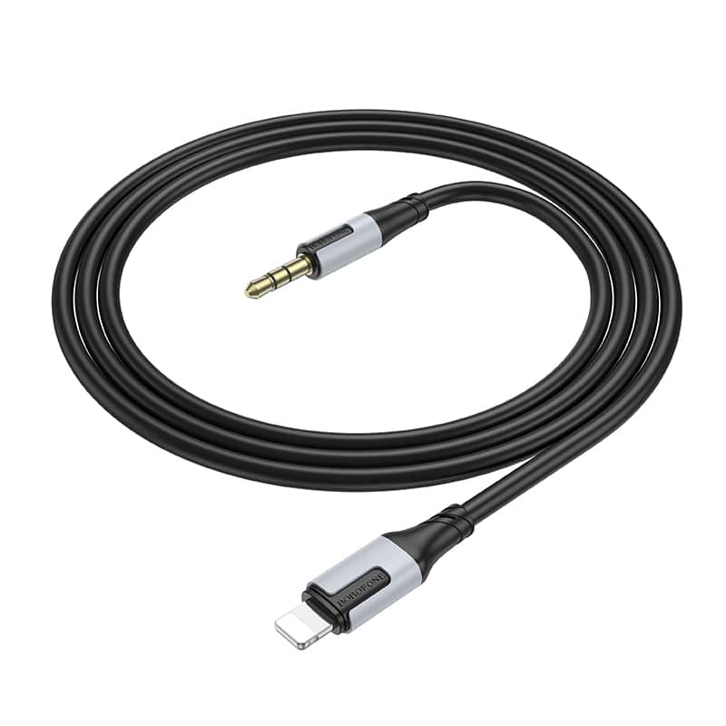 BOROFONE KABEL BL19 CREATOR – JACK 3,5 MM V LIGHTNING – 1 METER ČRNI