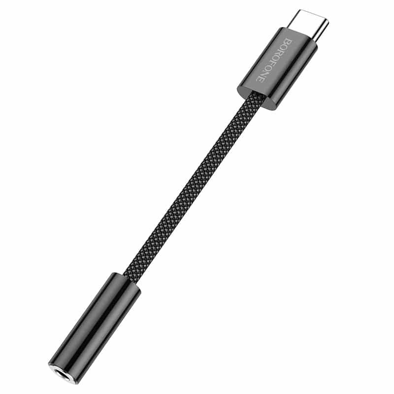 BOROFONE ADAPTER BV15 AUDIO - TIP C V JACK 3,5 MM - ČRNI (DAC)