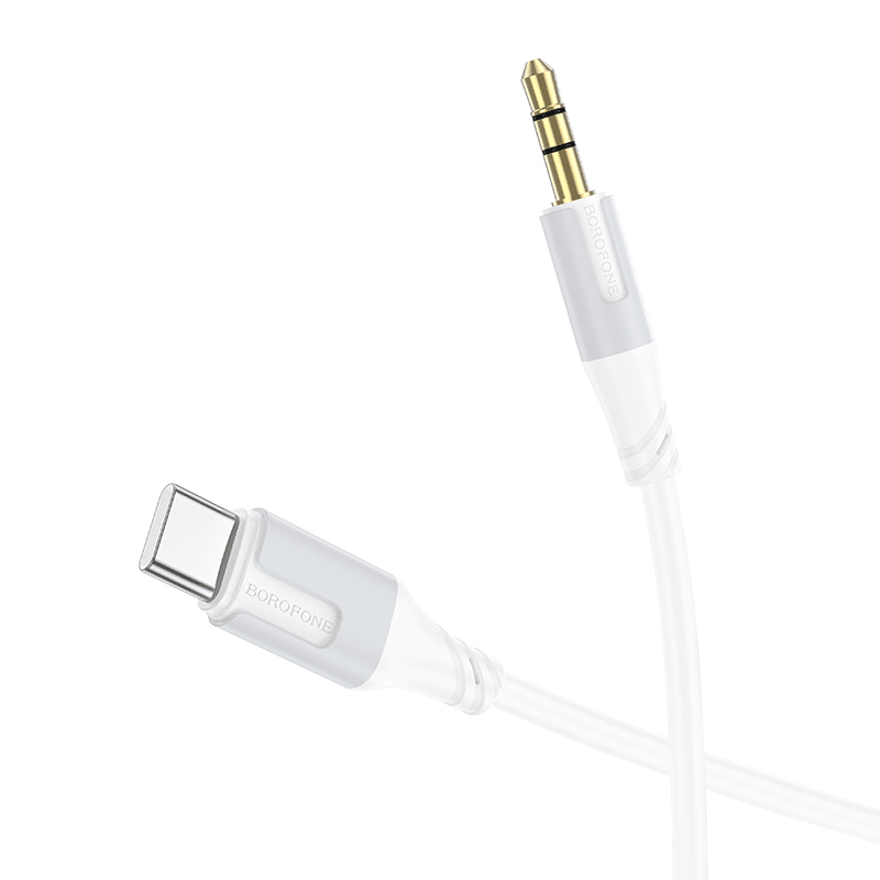 Borofone kabel BL19 Creator – 3,5 mm vtič na tip C – 1 meter, bele barve