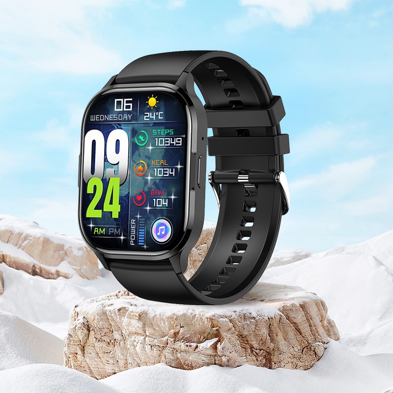 Pametna ura Blavec Smartwatch W18 Hellia HD AMOLED - črna