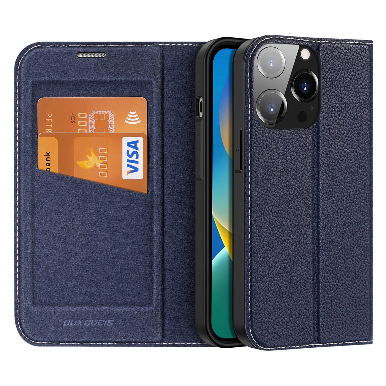 DUX DUCIS Skin X2 – preklopna torbica za iPhone 14 Plus - modra