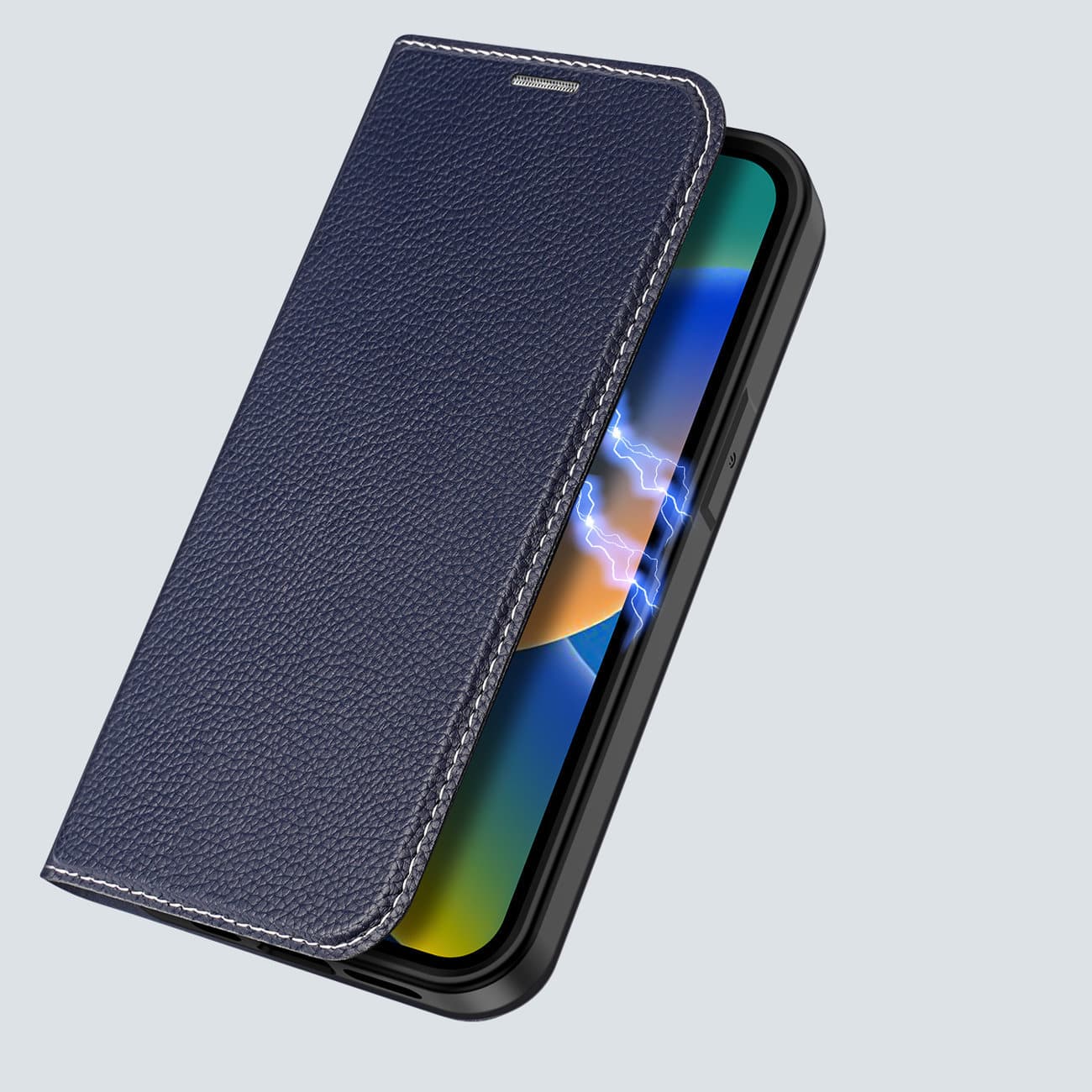 DUX DUCIS Skin X2 – preklopna torbica za iPhone 14 Pro - modra