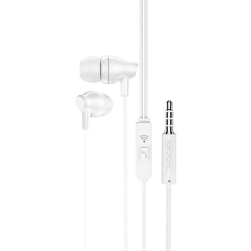 Slušalke Borofone BM61 Wanderer z mikrofonom, bele