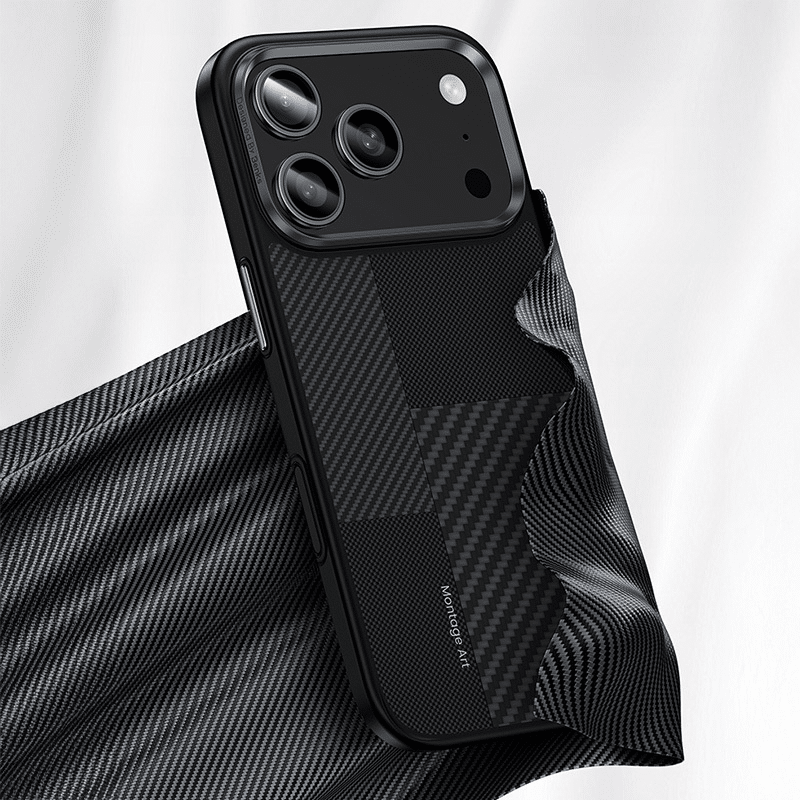 Benks Montage Magnetic Armor Pro Kevlar maska ​​s metalnim okvirom 600D+1500D (MA69) za iPhone 17 Pro crna (gumb za upravljanje kamerom)