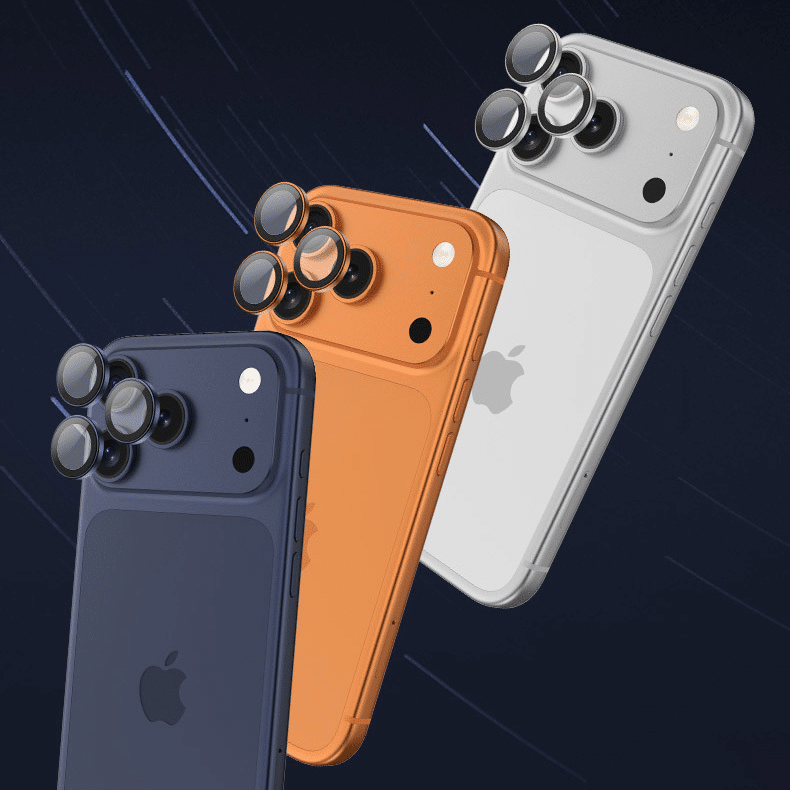 Benks kaljeno staklo DR Sapphire zaštita za kameru za iPhone 17 Pro/17 Pro Max (3 komada leća) narančasta