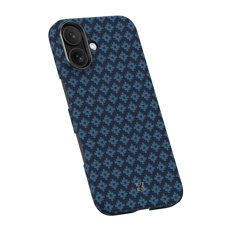 Benks Magnetic Air Armor Grid Kevlar maska ​​s metalnim okvirom 600D za iPhone 17 plava