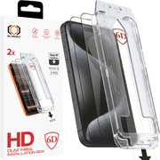 Tel Protect Dust-Free Easy Fit Full Glue 6D kaljeno staklo za iPhone 16 Pro/17 crno - 2 komada
