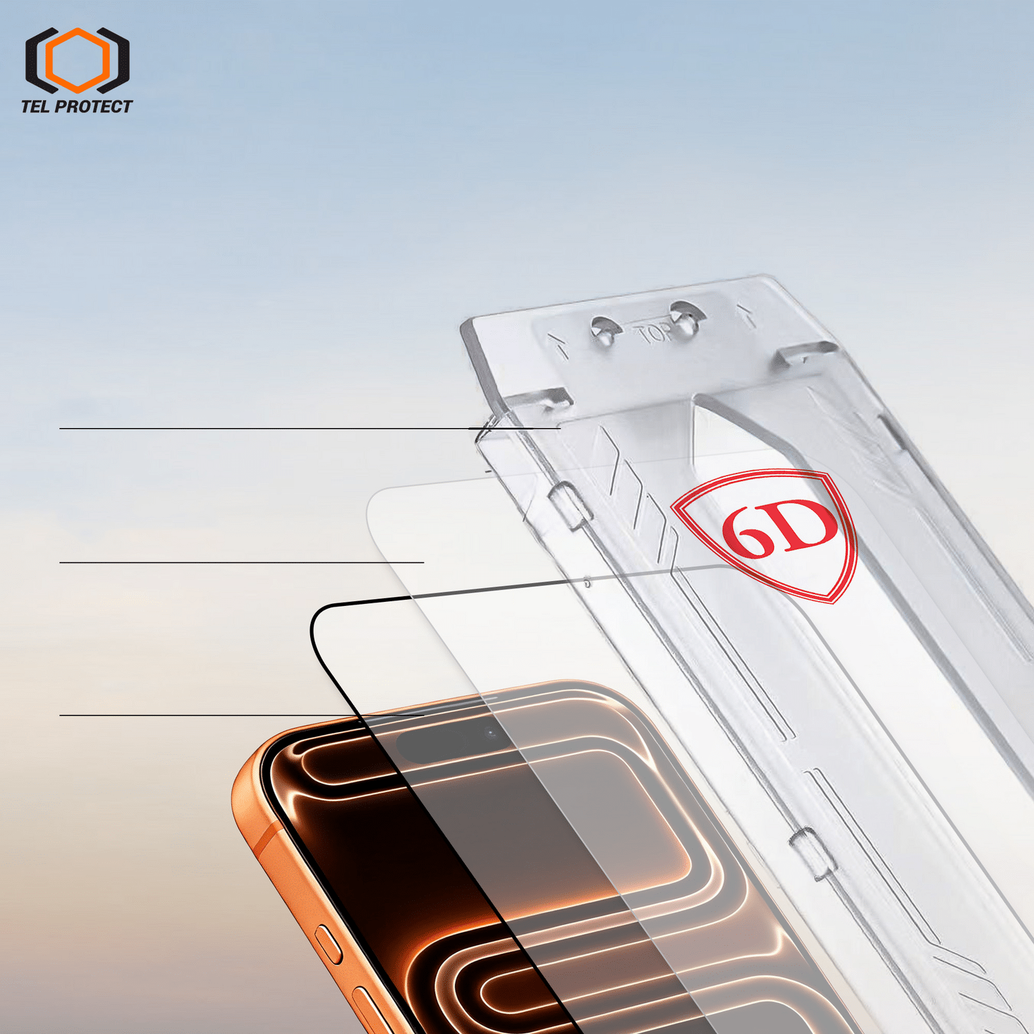 Tel Protect Dust-Free Easy Fit Full Glue 6D kaljeno staklo za iPhone 15 crno - 2 komada
