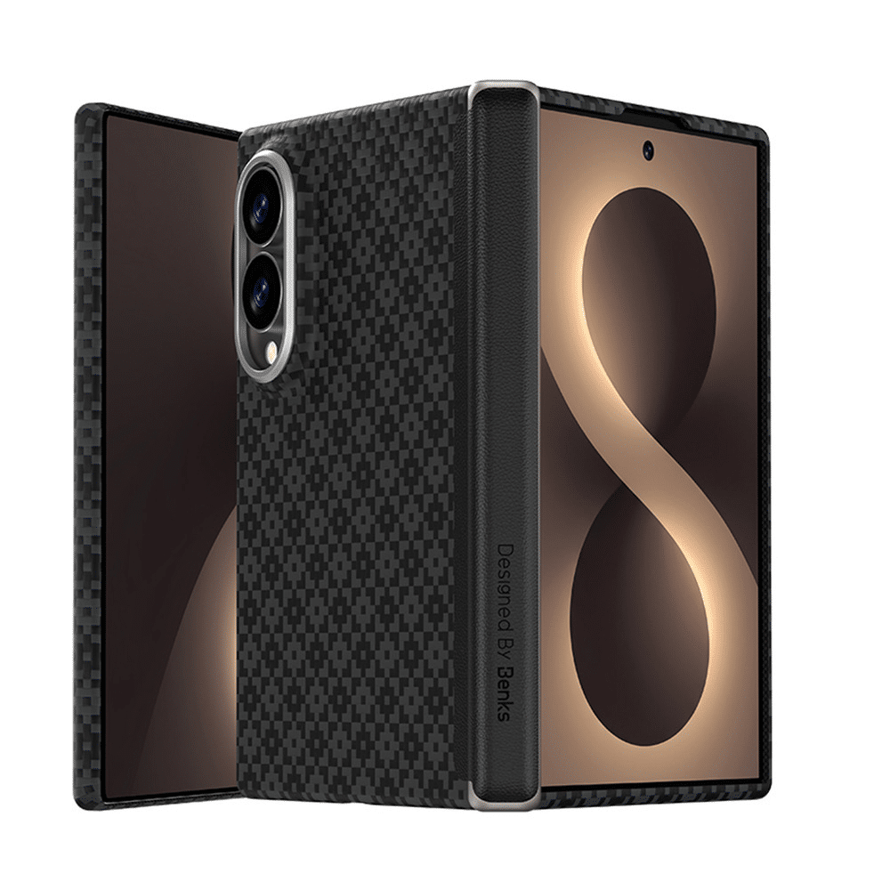 Benks Magnetic Armor Grid Air Grand Combo ovitek + GlassWarrior zaščitno steklo za Samsung Galaxy Z Fold 8 črna