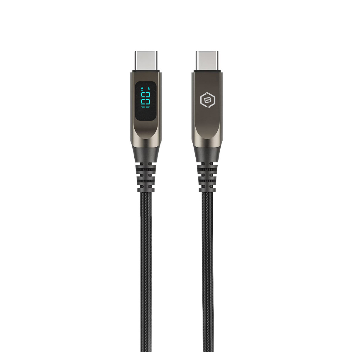 Blavec Kabel Lumix - Tip C na Tip C - PD 100W 5A LED zaslon 120 cm Apple CarPlay/Android Auto