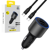 Avto polnilec Blavec USB + 2xType C - QC 3.0 + PD (95W) s Type C na Type C kablom