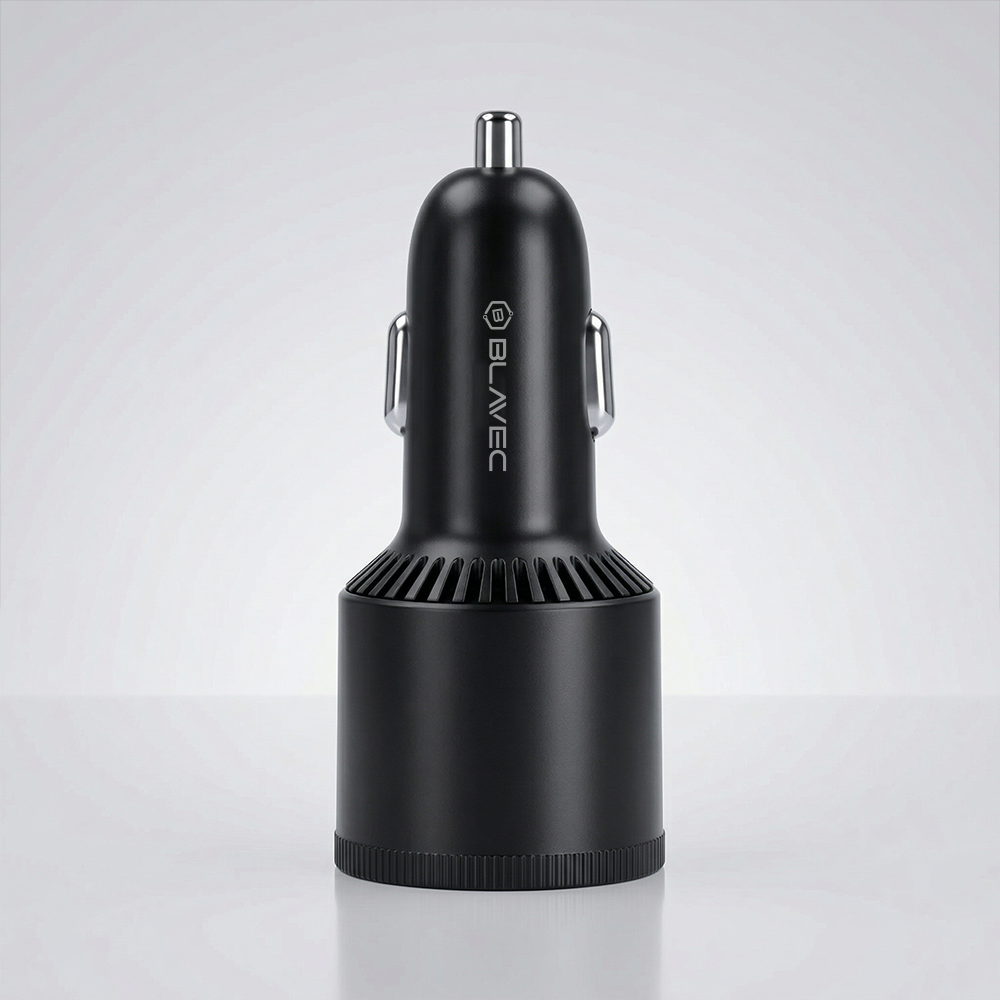 Avto polnilec Blavec USB + 2xType C - QC 3.0 + PD (95W) s Type C na Type C kablom