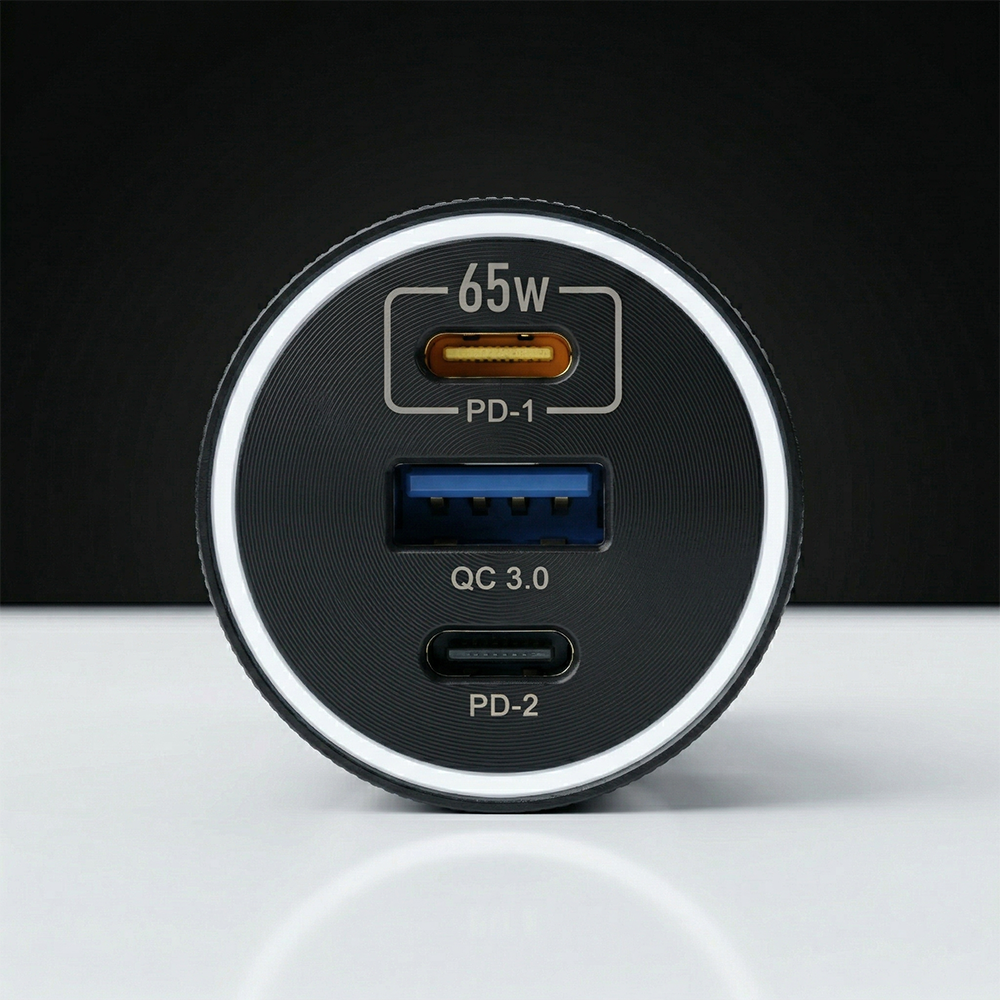 Avto polnilec Blavec USB + 2xType C - QC 3.0 + PD (95W) s Type C na Type C kablom