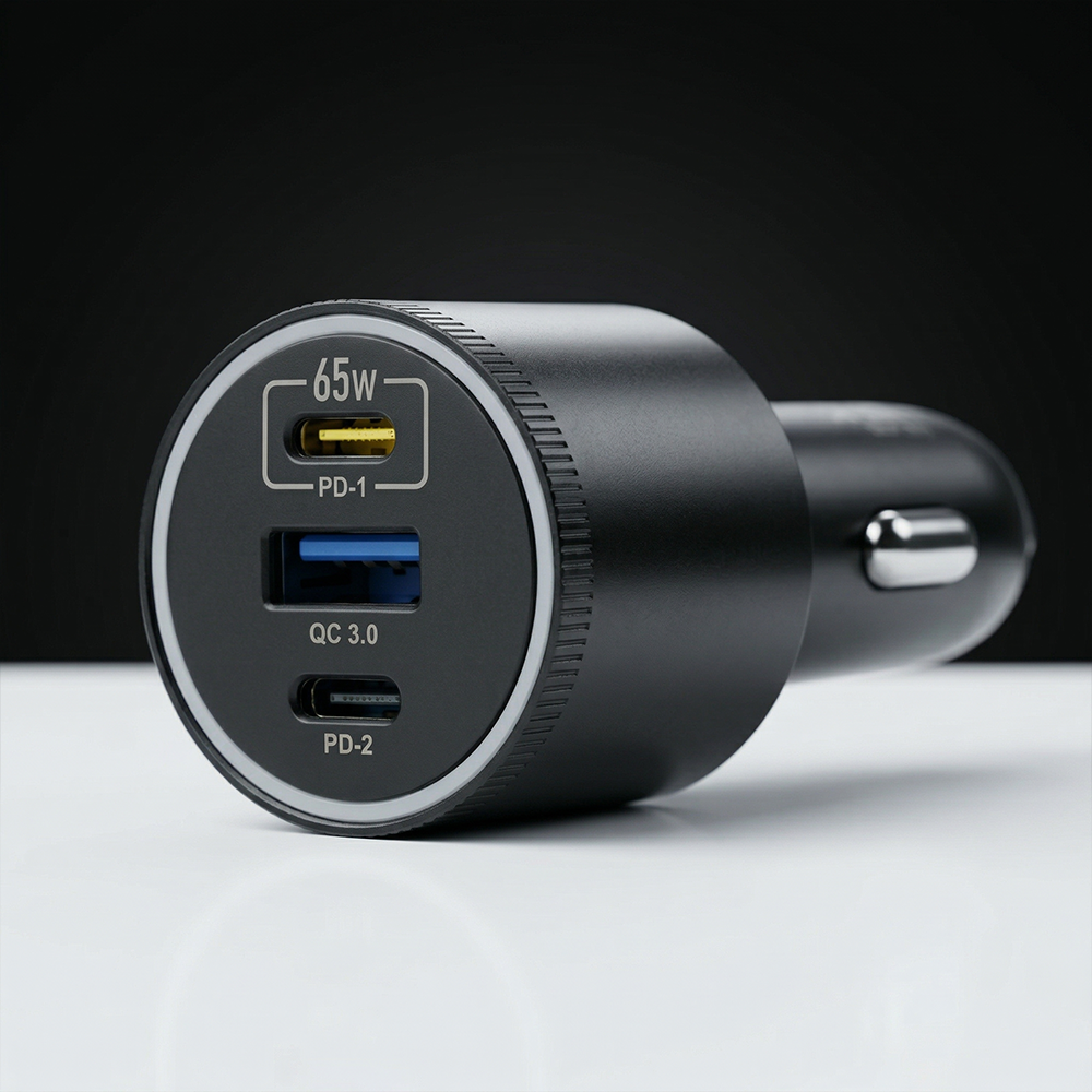 Avto polnilec Blavec USB + 2xType C - QC 3.0 + PD (95W) s Type C na Type C kablom