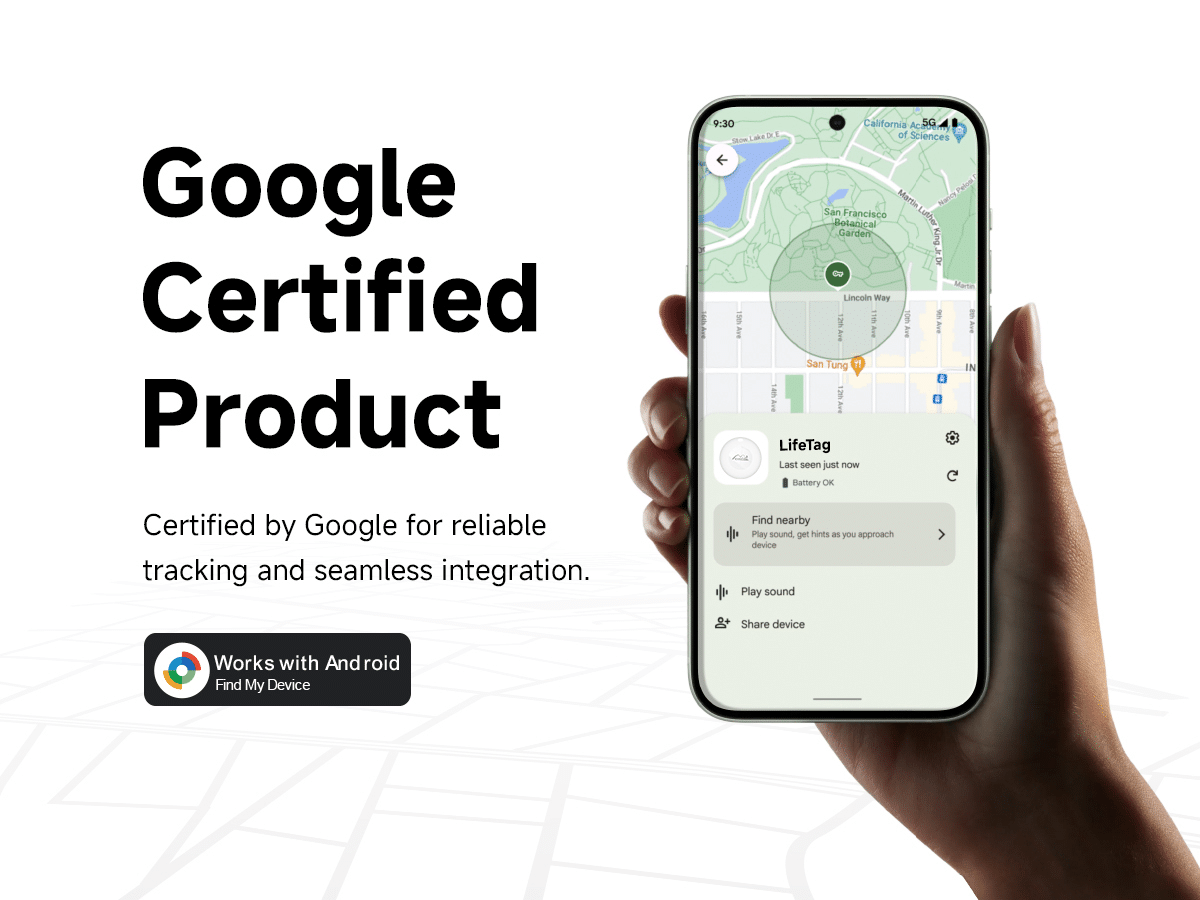 Bluetooth GPS lokator LifeTag Tracker Android + ovitek z obeskom za ključe bel